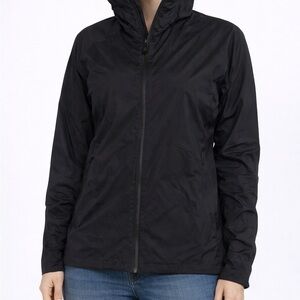 All in Motion Womens Medium Jacket Black Hooded Full Zip Athletic waterproof